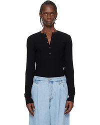 Dries Van Noten - Rib-Knit Henley - Lyst
