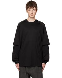 Y's Yohji Yamamoto - T-shirt à manches longues vintage noir - Lyst