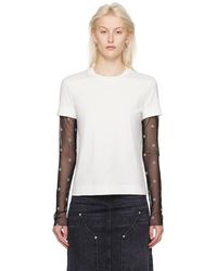 Givenchy - White & Black Layered Long Sleeve T-shirt - Lyst