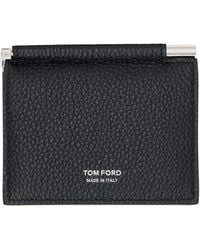 Tom Ford - Soft Grain Leather Folding Money Clip Card Holder - Lyst