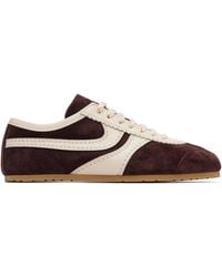 Dries Van Noten - Contrast Strips Suede Calf Leather Sneakers - Lyst