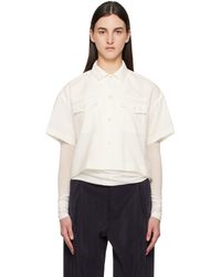 Sacai - オフホワイト Suiting シャツ - Lyst