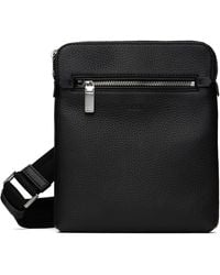 BOSS - Pebble-Grained Leather Bag - Lyst