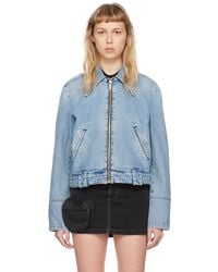 Halfboy - Oversized Denim Biker Jacket - Lyst