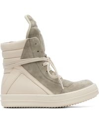 Rick Owens - Off- & Taupe Tower Geobasket Sneakers - Lyst