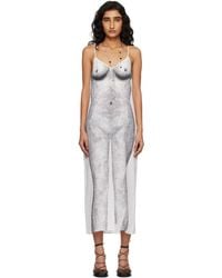 Moschino - Printed Crepe Midi Dress - Lyst
