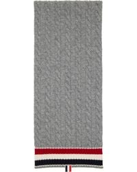 Thom Browne - Cable Knit Wool Scarf - Lyst
