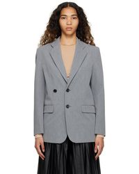 MM6 by Maison Martin Margiela - Gray Double-breasted Blazer - Lyst