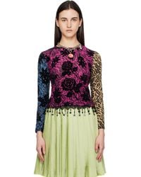 Chopova Lowena - Totally Tiger Flocked Mesh Top - Lyst