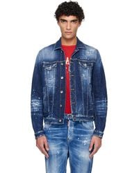 DSquared² - Dsqua2 Medium Easy Wash Dan Denim Jacket - Lyst