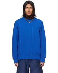 Sacai - Blue Pinched Seam Sweater - Lyst