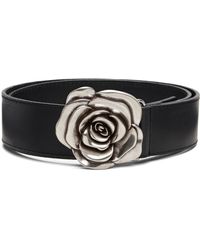 Ernest W. Baker Rose Buckle Belt in Black for Men | Lyst