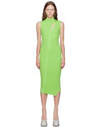 Versace - Robe midi verte à découpe - Lyst
