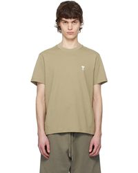 Ami Paris - カーキ Ami De Coeur コットン Tシャツ - Lyst