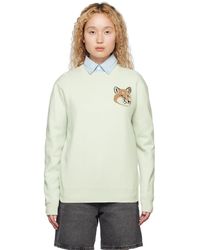 Maison Kitsuné - Blue Mini Fox Head Sweater - Lyst