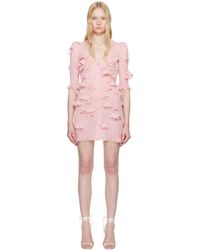 Coperni - Robe Courte Rose En Tricot À Appliqués De Papillon - Lyst