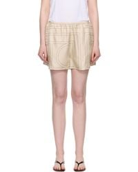 TOTEME - Off- Monogram Silk Pj Shorts - Lyst