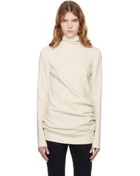TOTEME - Off- High-Neck Twist Blouse - Lyst