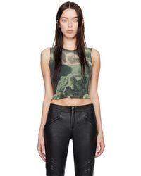Alexander Wang - Crystal Hotfix Cloud-Print Tank Top - Lyst