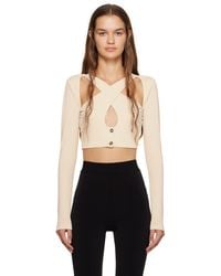 Han Kjobenhavn - Off- Cutout Long Sleeve T-Shirt - Lyst