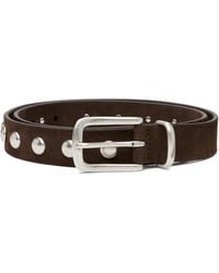 Anderson's - Slim English Studded Nubuck Belt - Lyst
