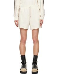 Moncler - Off- Striped Trim Shorts - Lyst
