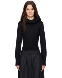 Alaïa - Sculptural Hood Ribbed Knit Turtleneck - Lyst