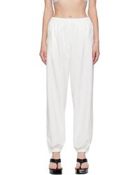 T By Alexander Wang - White Elasticized Track Pants - Lyst