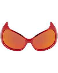 Balenciaga - Red Gotham Cat Sunglasses - Lyst