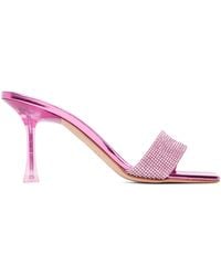 Magda Butrym - Pink Crystal Heeled Sandals - Lyst