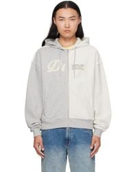Dime - Pull À Capuche Gris En Envers De Jersey Bouclette À Glissière - Lyst