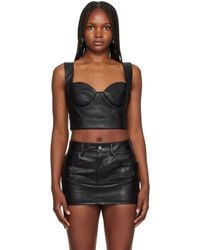 Aleksandre Akhalkatsishvili - Padded Faux-Leather Corset - Lyst