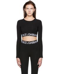 Pink - Save 33% Dolce & Gabbana Cotton Top With Logoed Band in Fuchsia Womens Tops Dolce & Gabbana Tops 