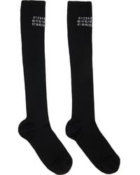MM6 by Maison Margiela - Rib Knee-High Socks - Lyst