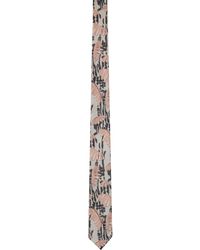 Dries Van Noten - Cravate grise à images et motif fleuri en tissu jacquard - Lyst
