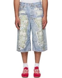 Acne Studios - Trompe-L'Oeil Denim Shorts - Lyst