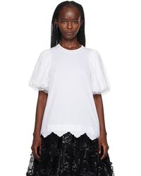 Simone Rocha - White A-line T-shirt - Lyst