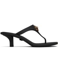 Versace - Sandales À Talon De 55 Mm Noires En Caoutchouc À Logo Medusa Alia - Lyst