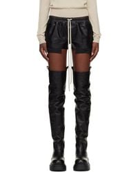 Rick Owens - Temple Fog Leather Shorts - Lyst