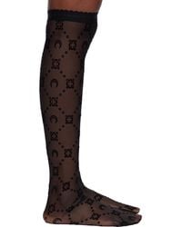 Marine Serre - Moonogram Mesh Flock Long Socks - Lyst