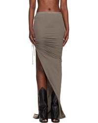 Rick Owens - Taupe Temple Edfu Maxi Skirt - Lyst