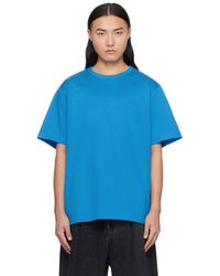 Juun.J - ブルー ロゴ刺繍 Tシャツ - Lyst