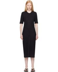 Ami Paris - Cotton Short Sleeve Maxi Dress - Lyst