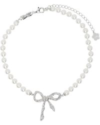ShuShu/Tong - Yvmin Edition Twisted Rope Bow Pearl Necklace - Lyst