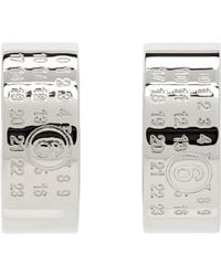 MM6 by Maison Margiela - Numeric Minimal Signature Hoop Earrings - Lyst