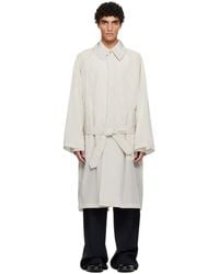 Hed Mayner - Off- Crinkled Trench Coat - Lyst