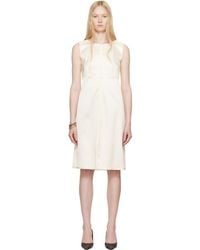 MM6 by Maison Margiela - Off- Satin Stretch Convertible Midi Dress - Lyst