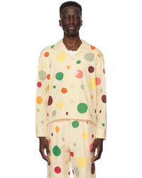 Bode - Off-white Dotted Appliqué Shirt - Lyst