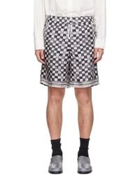 Amiri - Off- Ma Checkered Shorts - Lyst