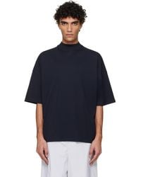 Jil Sander - Cotton Mock-Neck T-Shirt - Lyst